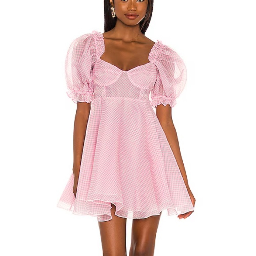 Selkie Ice Cream Gingham Parliament mini dress